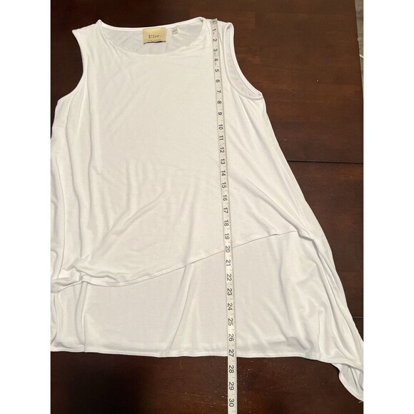 Elie Tahari Women S Sleeveless Layered Tunic Top Asym‎ Hem Ethereal Boho Fairy - Picture 5 of 8
